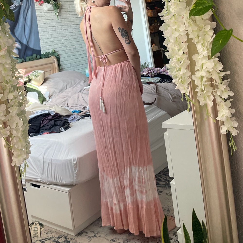 MORA pink maxi dress